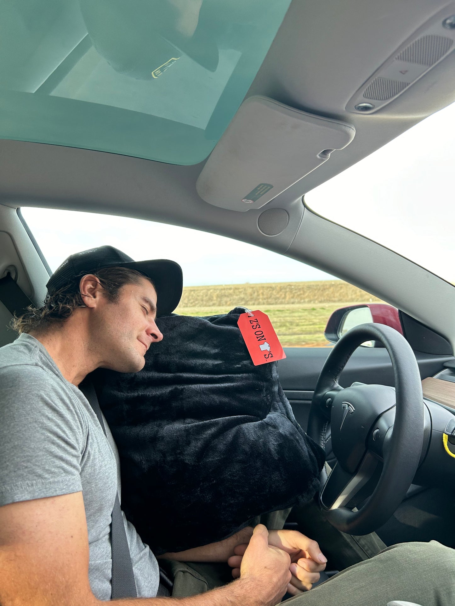 Large Black Pillow Backpack