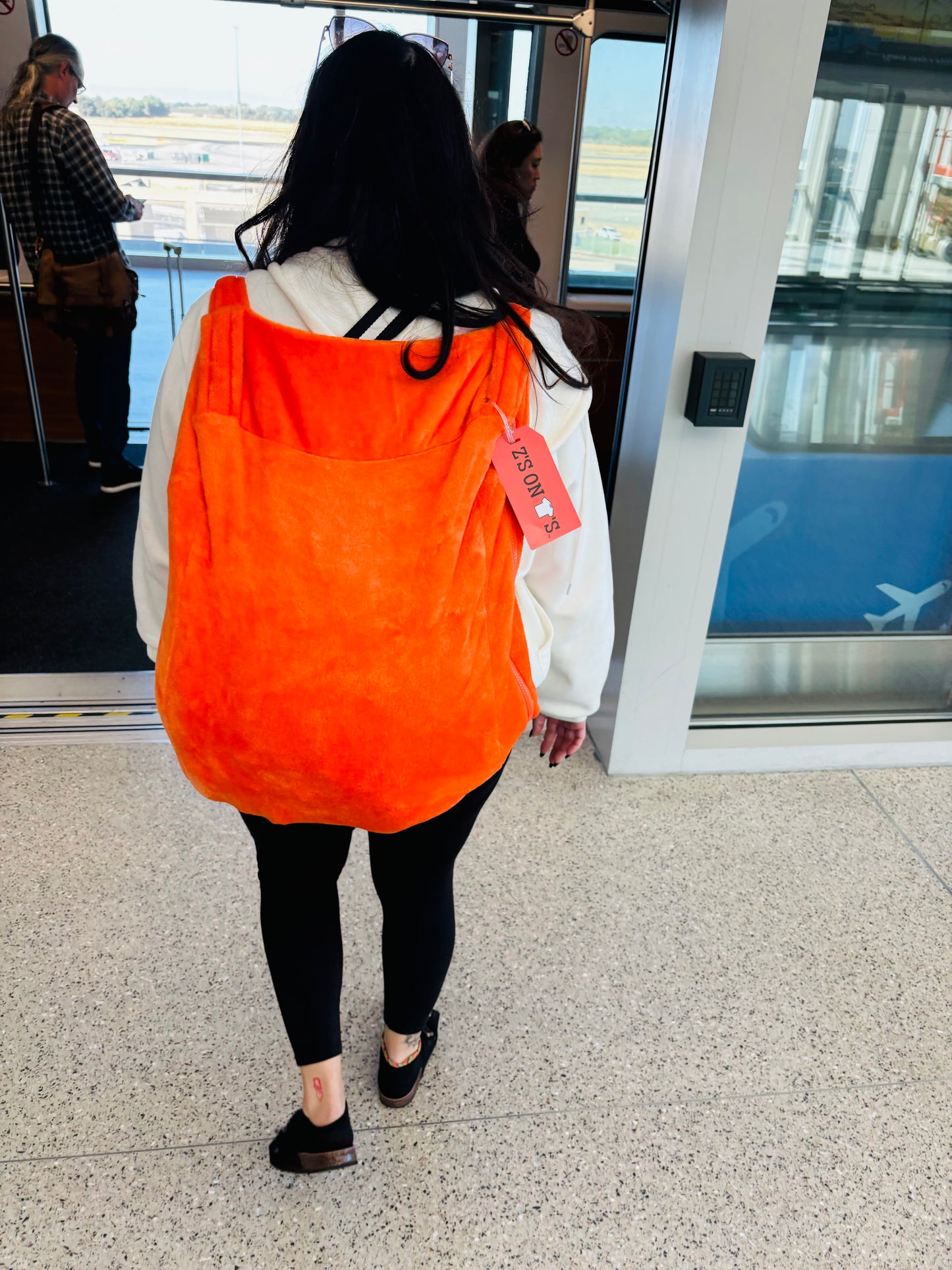 Large Orange Pillow Backpack