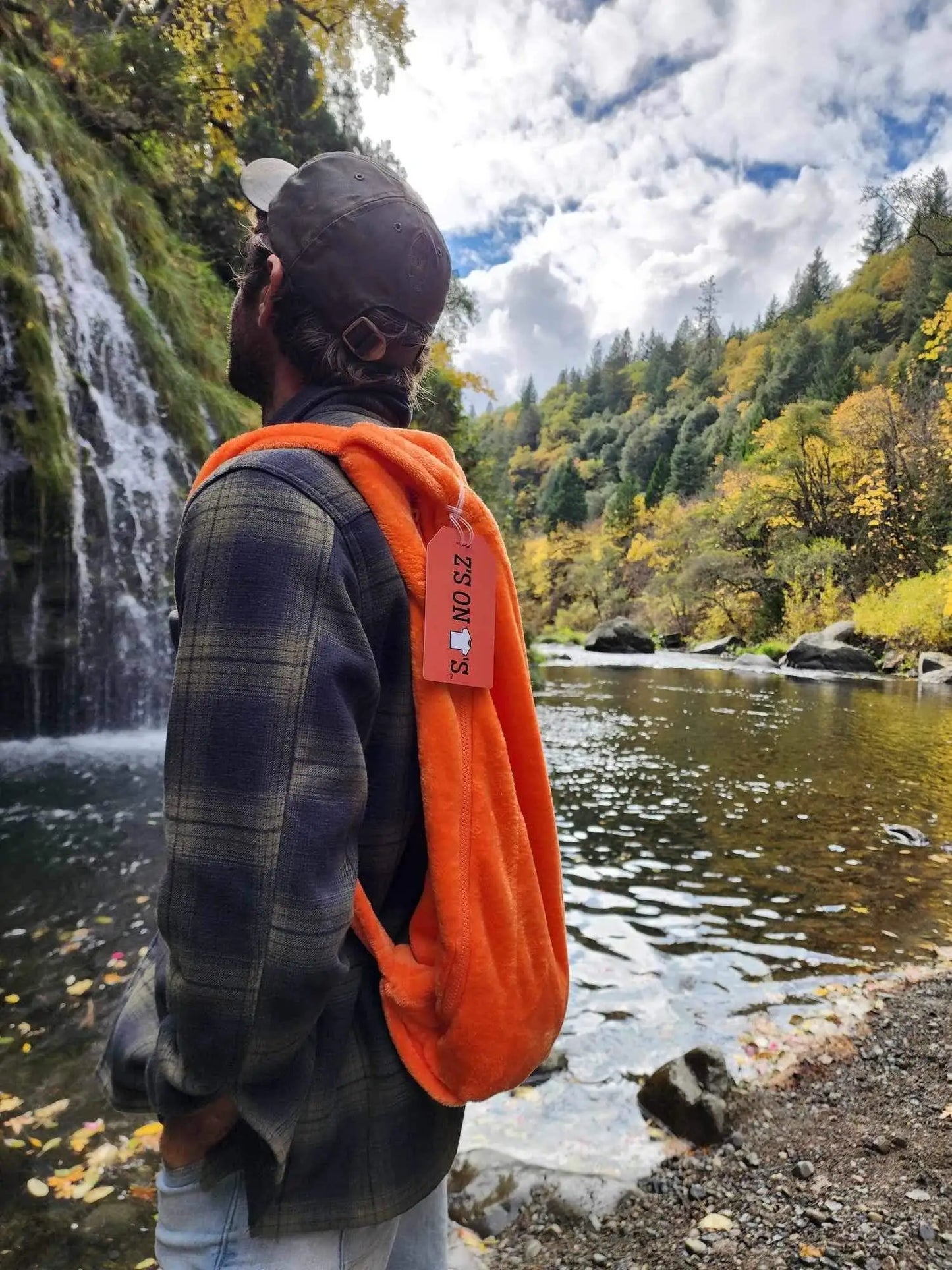 Large Orange Pillow Backpack